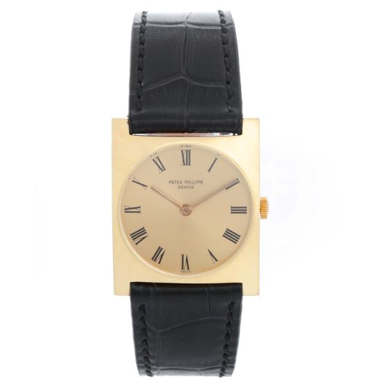 Patek Philippe 18K Yellow Gold Rectangular Watch Ref 3557