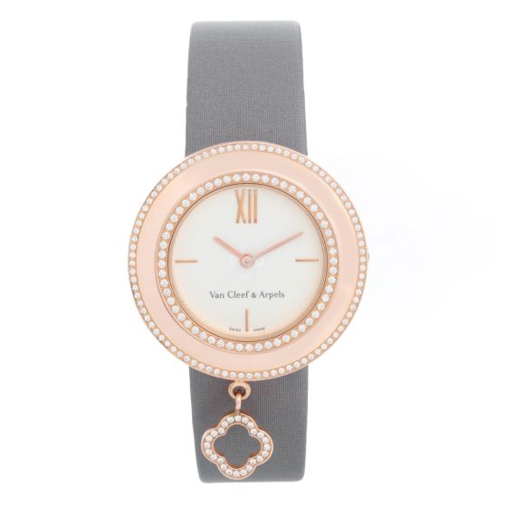 Van Cleef & Arpels Charms 18K Rose Gold Diamond Watch VCARM95000