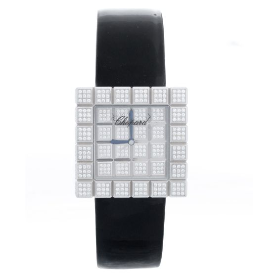 Chopard 18K White Gold Ice Cube Watch 13/6858/8-20