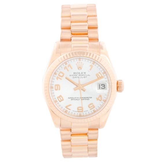 Rolex Datejust Midsize Men's or Ladies Rose Gold Watch 178275