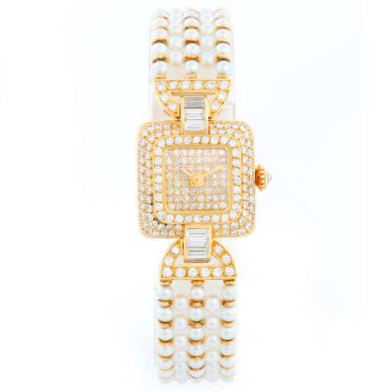 Cartier Classique Pearl & Diamond Ladies Watch