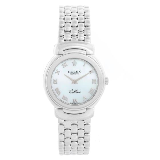 Rolex Cellini Ladies 18k White Gold Watch 6621/9