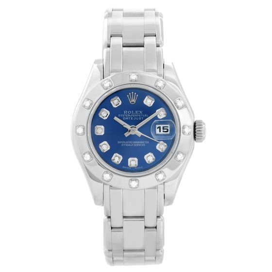 Ladies Rolex Masterpiece/Pearlmaster Watch 80319 Blue Dial