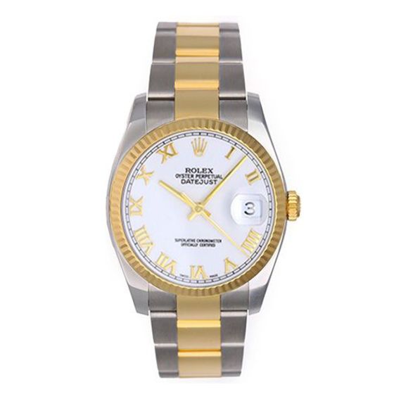 Rolex Datejust Men's 2-Tone Watch 116233 White Dial