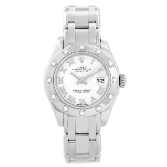Ladies Rolex Masterpiece/Pearlmaster Watch 80319 White Dial