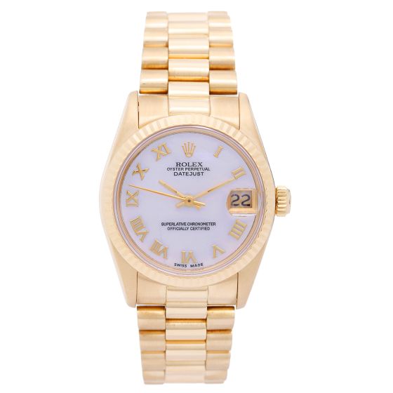 Rolex Midsize President 18K Yellow Gold Men's Or Ladies Watch 68278