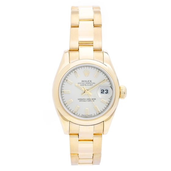 Rolex Datejust President 18k Gold Ladies Watch 179168