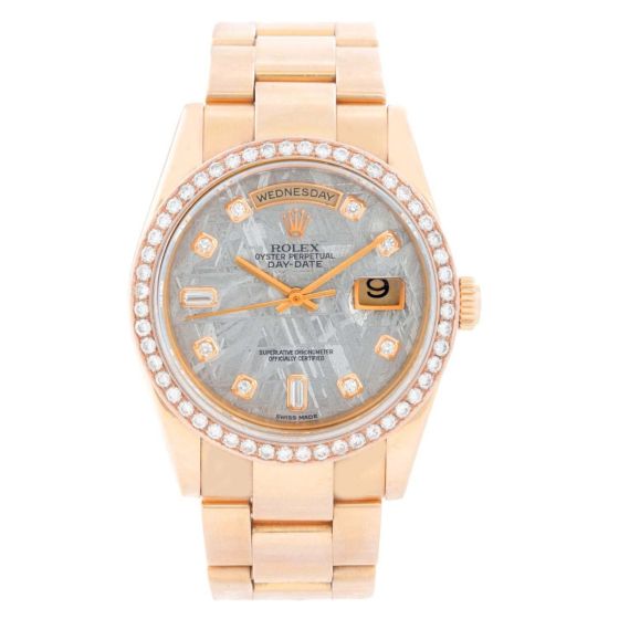 Rolex President Day-Date 18k Rose Gold Watch 118235