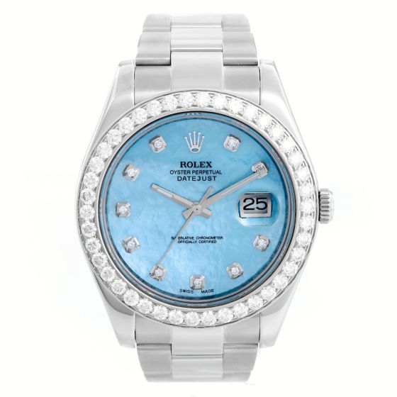 Rolex Datejust II Men's 41mm Stainless Steel Custom Watch 116300