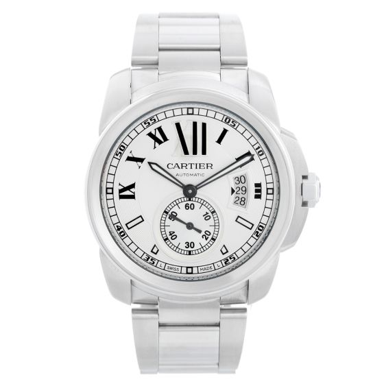 Cartier Calibre Stainless Steel Men's 42mm Watch W7100015 3389