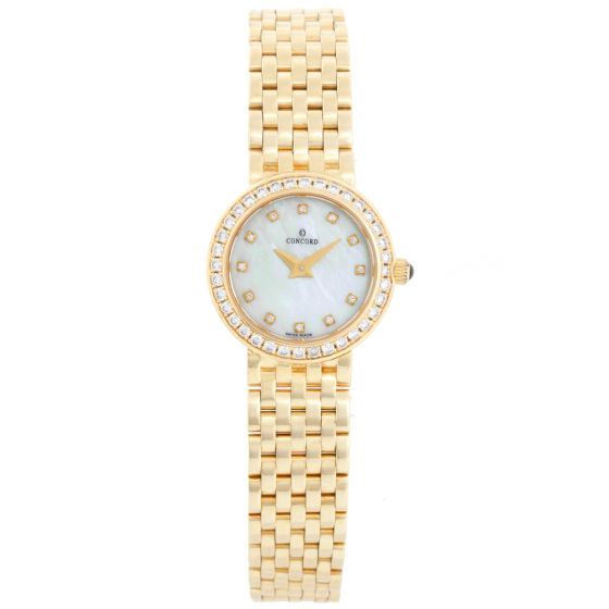 Ladies Concord Les Palais 14k Yellow Gold  Watch 21 A1 1801