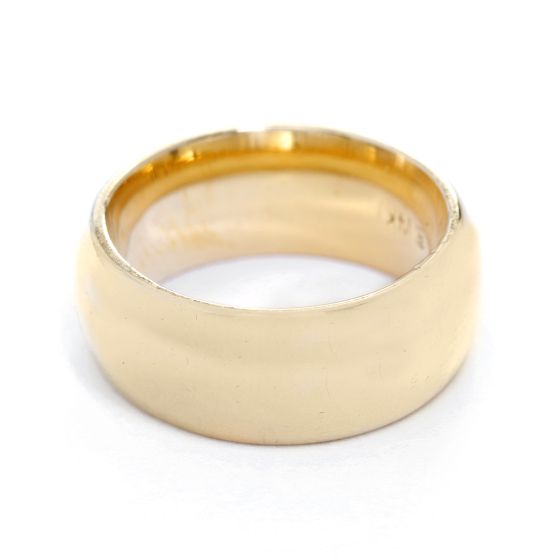Classic 14K Wide Yellow Gold Wedding Band