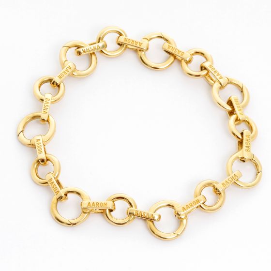 Aaron Basha open link charm bracelet