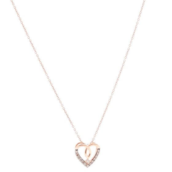 Le Vian 14K Rose Gold Heart Diamond Necklace