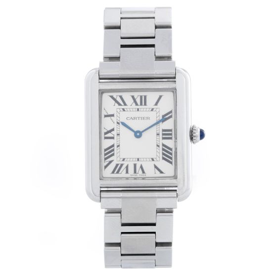 Ladies Cartier Tank Solo Stainless Steel Watch W5200013 3170
