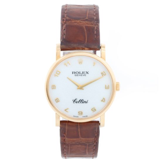 Rolex Cellini 5115 Mother of Pearl 18k Yellow Gold Men's Watch 