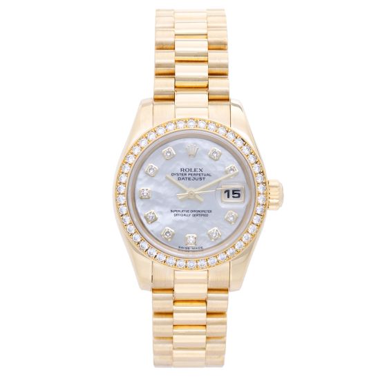 Rolex Ladies President 18k Yellow Gold Watch 179138