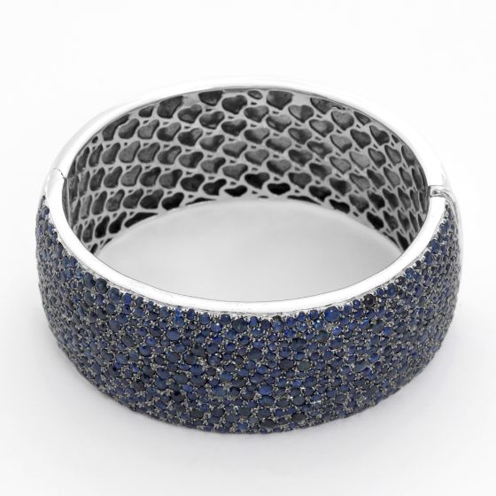 Sterling Silver Sapphire Bangle 