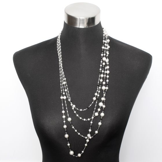 David Yurman Oceanica Pearl and Bead link Necklace