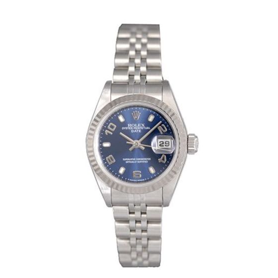 Ladies Rolex Datejust Watch 69174 with Blue Arabic Dial