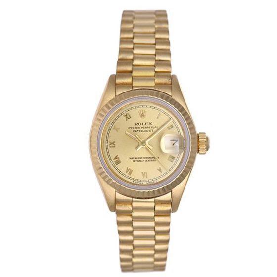 Rolex Ladies President 18k Yellow Gold Watch 79178