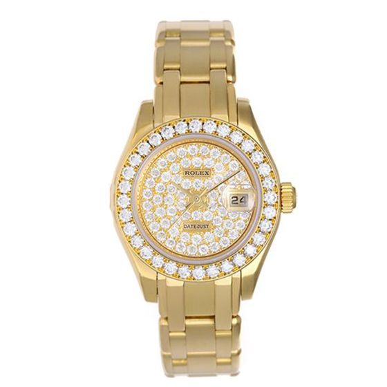 Ladies Yellow Gold Rolex Masterpiece/Pearlmaster Watch 80298
