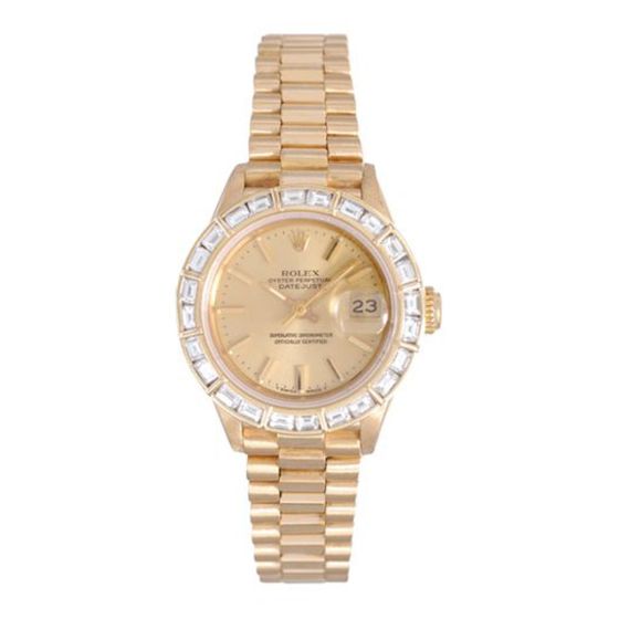 Rolex President 18k Yellow Gold Ladies Watch 69178