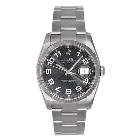 Men's Rolex Datejust  Watch 116234 Black Concentric Dial
