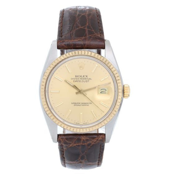  Rolex Mens Datejust 2-Tone Watch 16013
