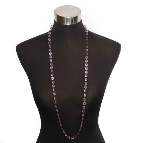 Chic 14K Rose Gold Pink Amethyst  by the Yard Necklace