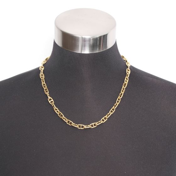 Hermes Chaine D'Ancre 18K Yellow Gold Necklace Small Model 