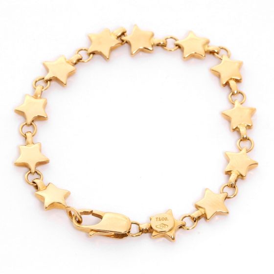 Tiffany & co. 18K Yellow Gold Star Link Bracelet