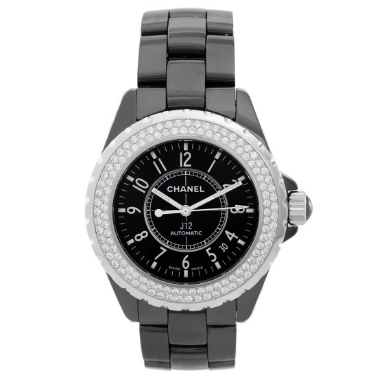 Chanel J12 Black Ceramic Automatic 38mm  Diamond Watch H0969