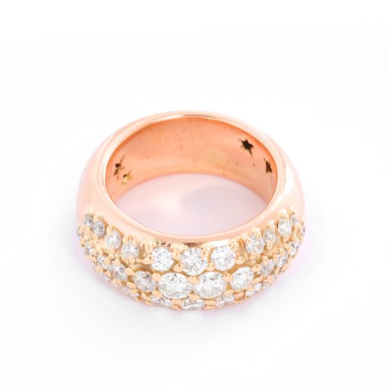 Rose and Yellow Gold Diamond Ring Size 9
