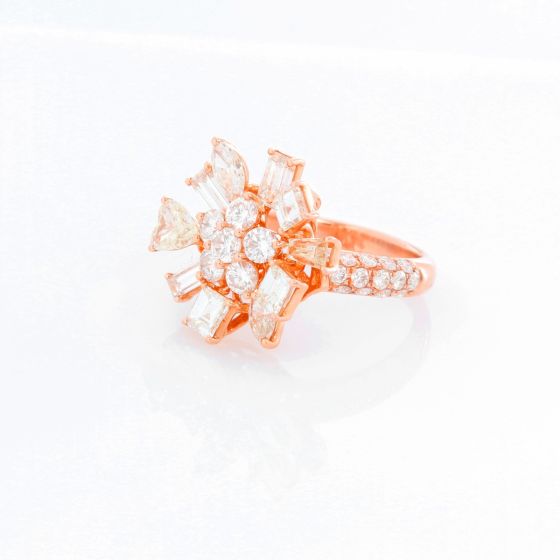 Odelia One of a Kind 18K Rose Gold Diamond Ring Size 7