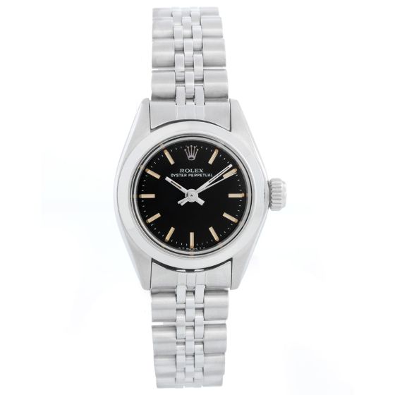 Rolex Ladies Oyster Perpetual No-Date Stainless Steel Watch 6718