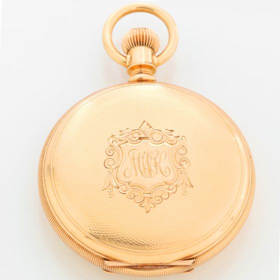 Waltham Presidential Presentation Model 1872 18K Yellow Gold Pocket Watch 