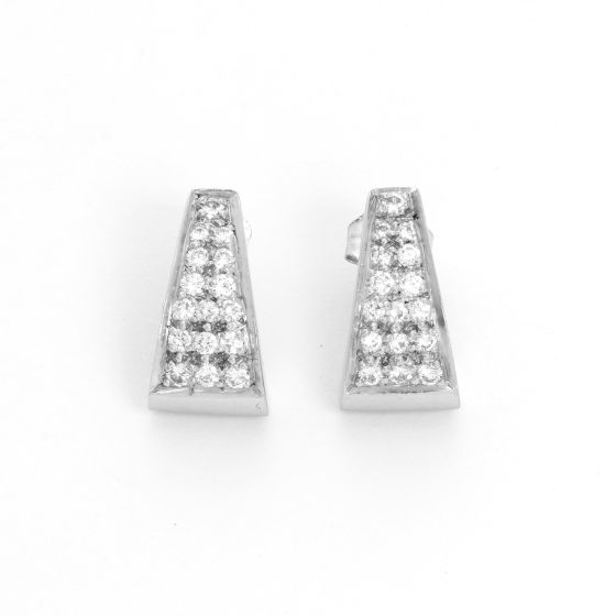 Platinum Pave Diamond Earrings