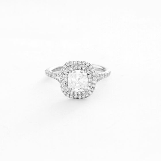 Tiffany & Co. Platinum Soleste 1.5 Cts TW Engagement Ring Size 5
