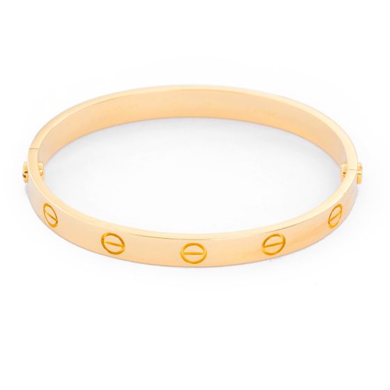 Cartier Love Bracelet 18k Yellow Gold Size 17 with Screwdriver