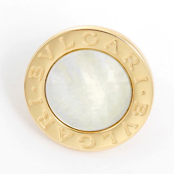 Bvlgari 18k Yellow Gold and Mother-of-Pearl Ring Sz. 6-1/2