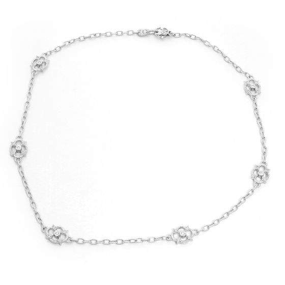 Judith Ripka 18K White Gold Link Necklace