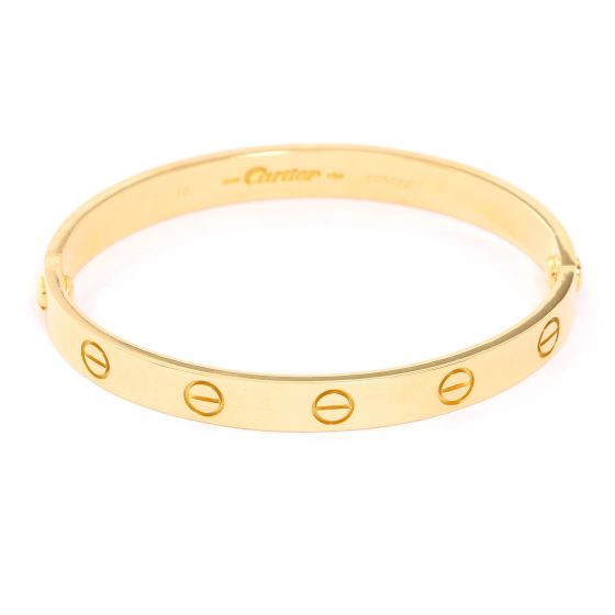 Cartier Love Bracelet 18k Yellow Gold Size 16 with Screwdriver