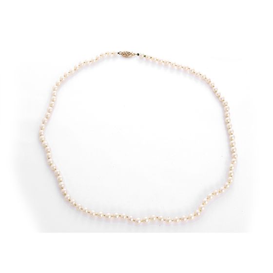 Amazing 14k Yellow Gold and Cultured Pearl Necklace