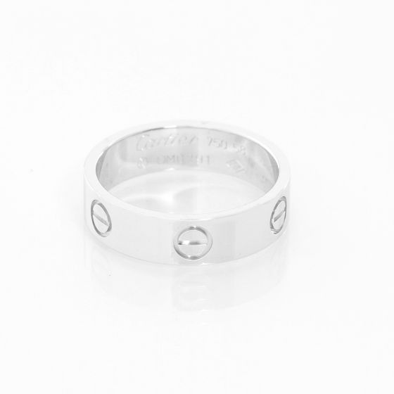 Cartier Love 18k White Gold Wedding Ring Band Sz. 58 (8-3/4))