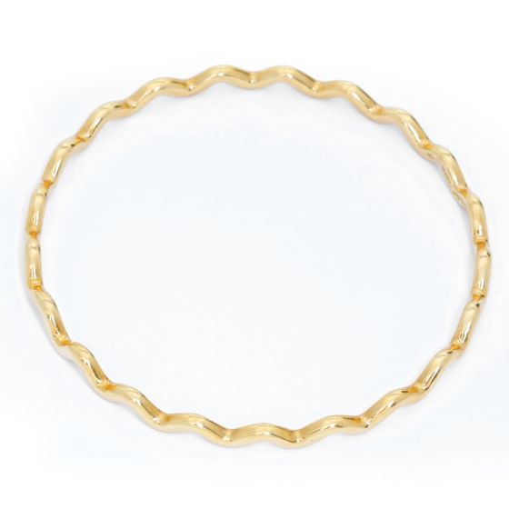 Tiffany & Co. 18K Yellow Gold Squiggle  Banlge Size 8 1/4