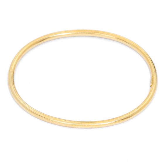 Tiffany & co. 14K Yellow Gold Hinged Oval Bangle Size 6 3/4