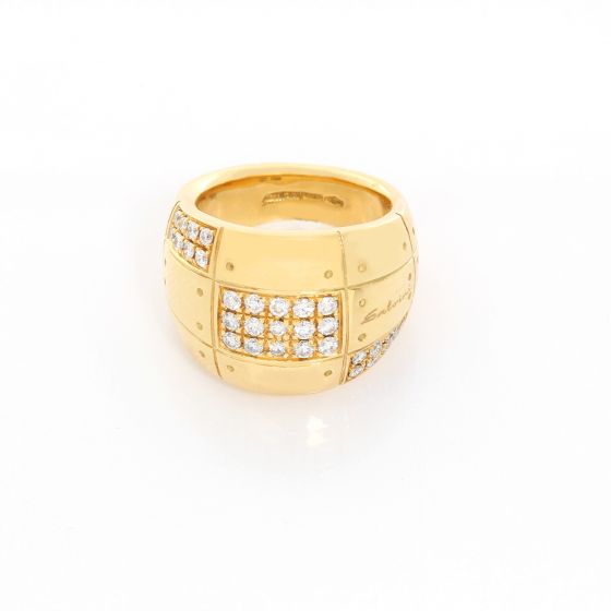 Salivini Wide 18K Yellow Gold Ring Size 7