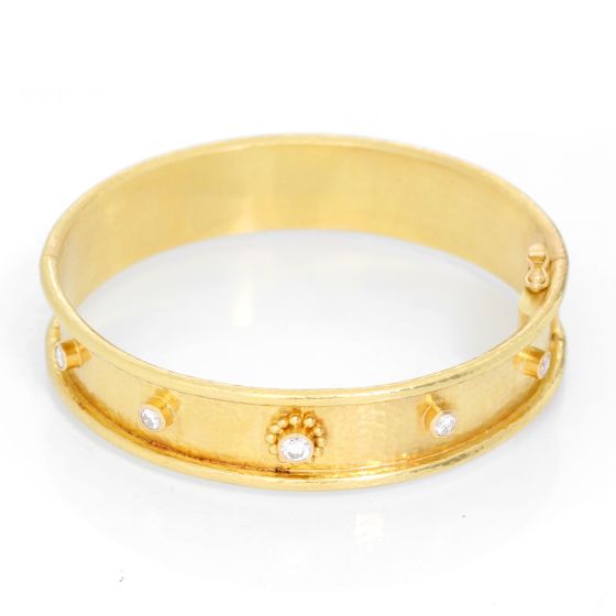 Elizabeth Locke 19K Yellow Gold Bangle Bracelet