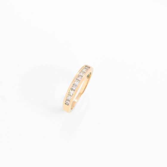Nine Diamonds 14K Yellow Gold Ring Size 6